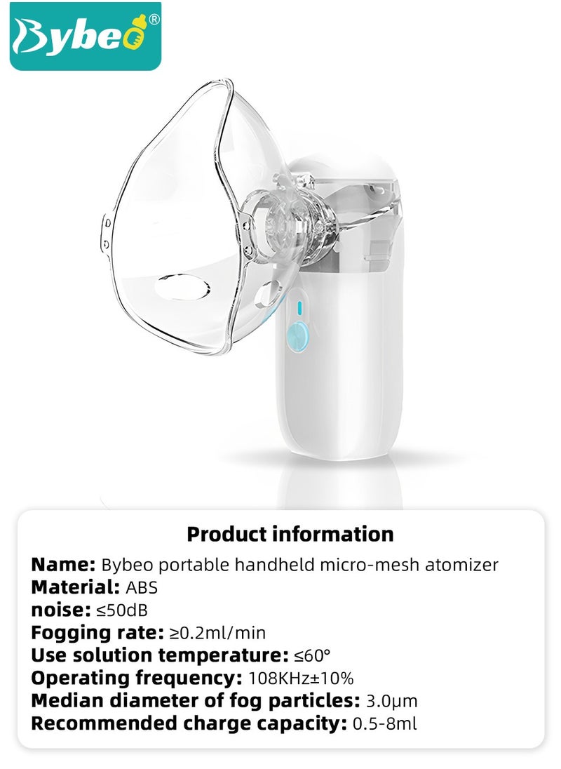 Bybeo - Household Nebulizer,Handheld Atomizer,Mini Vaporizers with 3 Modes,Portable Steam Inhaler,for Adults and Children - Image 1