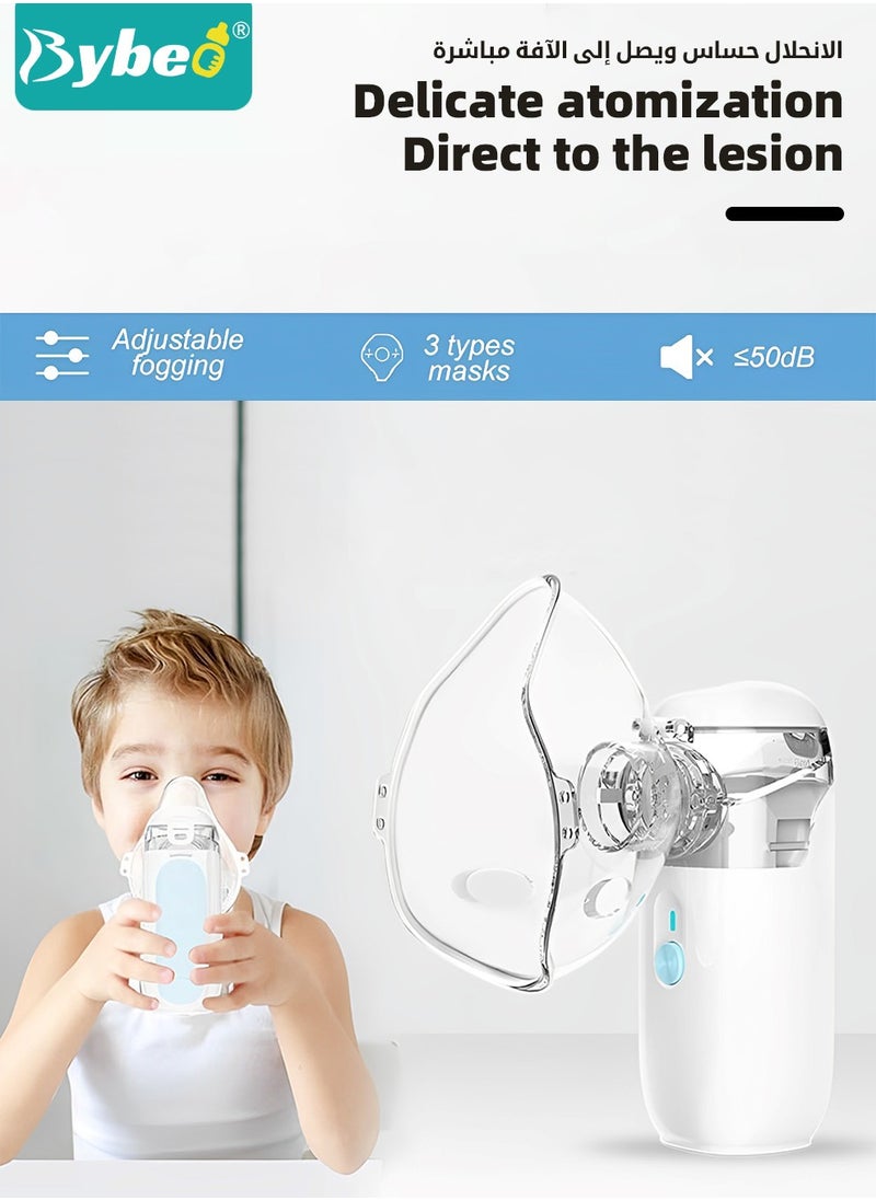 Bybeo - Household Nebulizer,Handheld Atomizer,Mini Vaporizers with 3 Modes,Portable Steam Inhaler,for Adults and Children - Image 1