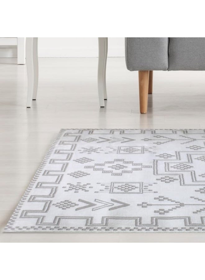 HANDPICKED FURNITURE Rectangular Carpet Ultra Soft Area Carpets For Bed Room Living Room And Dining Room Anti-Slip Floor Carpets Easy To Clean. 200 X 300 Cm 6.6 X 9.8 Ft Cream - Image 2