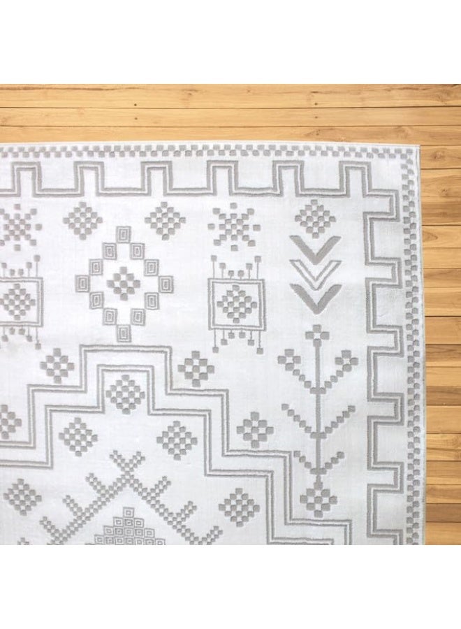 HANDPICKED FURNITURE Rectangular Carpet Ultra Soft Area Carpets For Bed Room Living Room And Dining Room Anti-Slip Floor Carpets Easy To Clean. 200 X 300 Cm 6.6 X 9.8 Ft Cream - Image 3