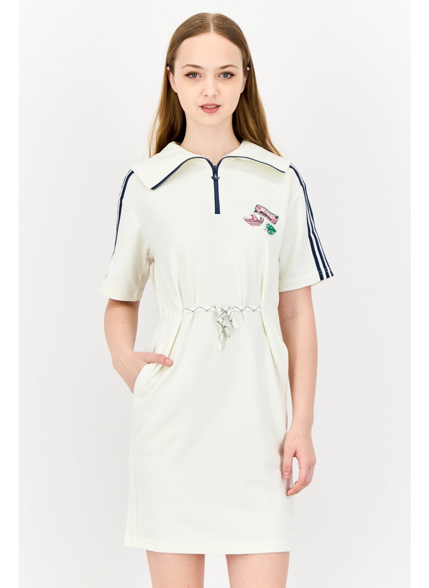 adidas Originals - Women Sportswear Fit Short Sleeve Outdoor Dress, Off White - Image 1