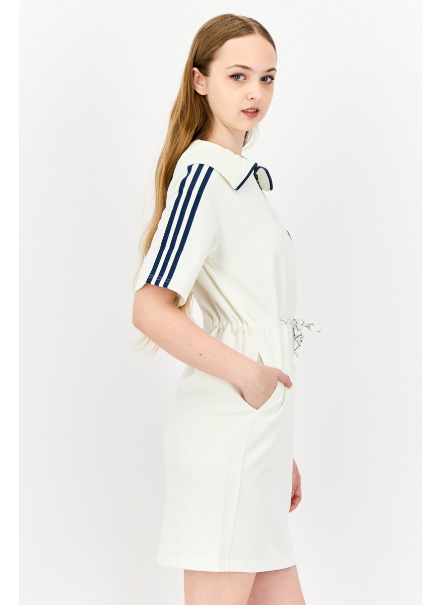 adidas Originals - Women Sportswear Fit Short Sleeve Outdoor Dress, Off White - Image 1