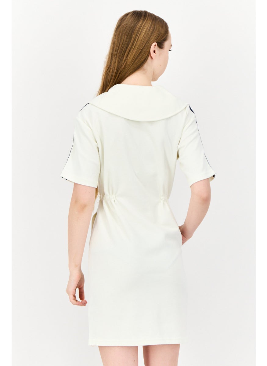 adidas Originals - Women Sportswear Fit Short Sleeve Outdoor Dress, Off White - Image 1