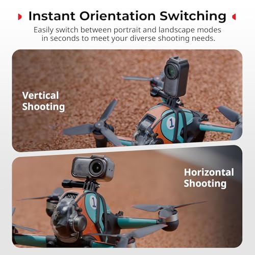 SmallRig Vertical to Horizontal Action Camera Case Kit for DJI Osmo Nano, with 1/4"-20 Locating Hole, Silicone Gasket, Cold Shoe, Quick Release Design, Ultra-Low-Angle Shooting - Image 2
