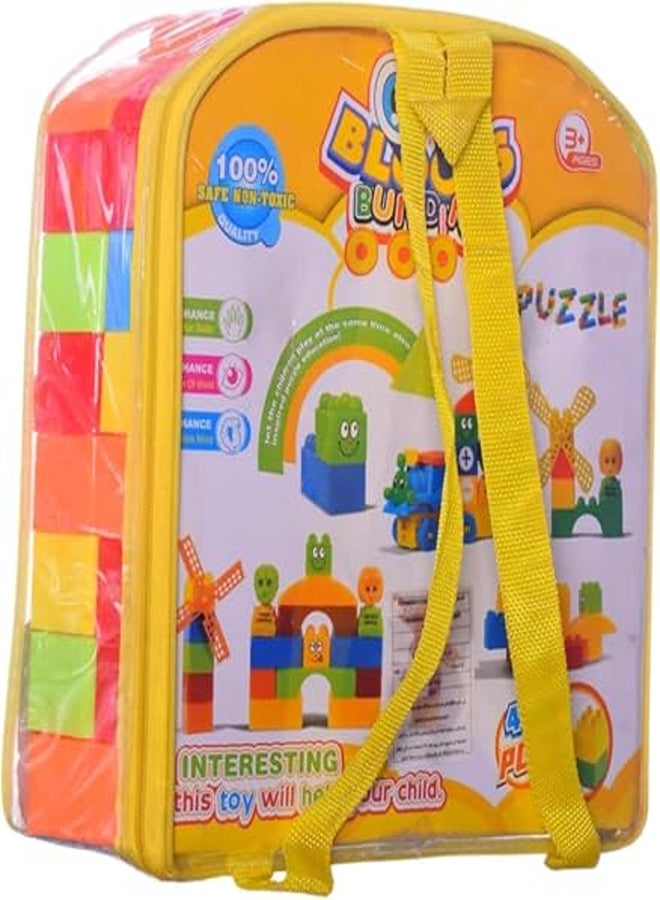 Building Blocks Bag – 48-Piece Multi-Color Set for Creative Play  - Image 2