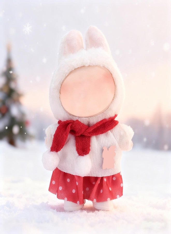 SHUOXUKE Christmas 17cm Doll Clothes Set(No Doll),3-Piece Christmas Outfit for 17cm Doll, 6.7 inch Christmas Clothes with Fashion Santa Hat +Sweaters+Pants Red176 - Image 4