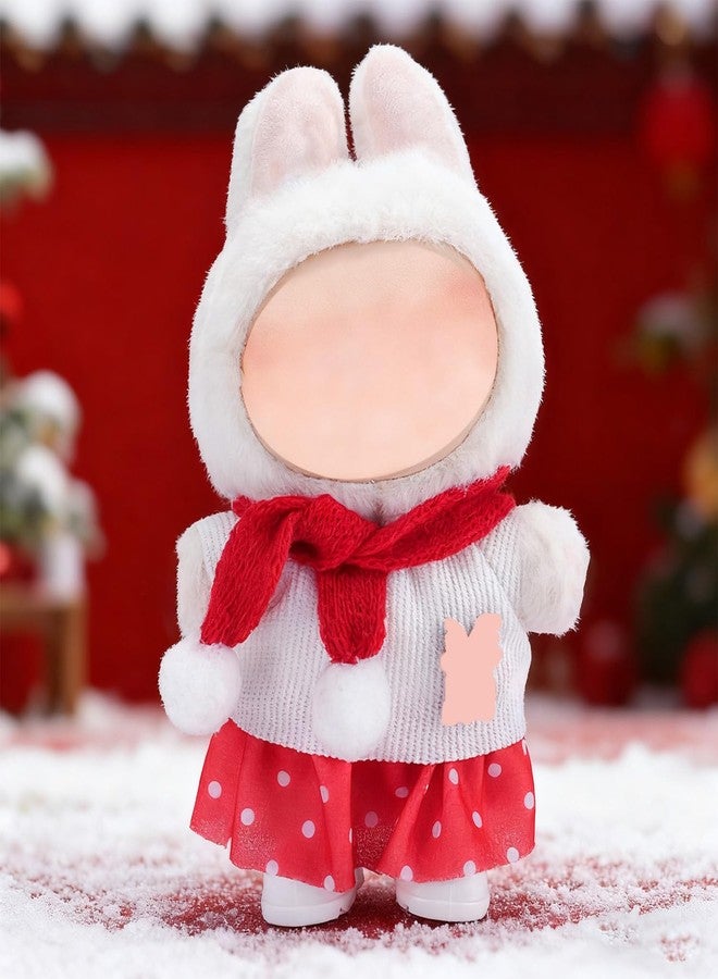 SHUOXUKE Christmas 17cm Doll Clothes Set(No Doll),3-Piece Christmas Outfit for 17cm Doll, 6.7 inch Christmas Clothes with Fashion Santa Hat +Sweaters+Pants Red176 - Image 3