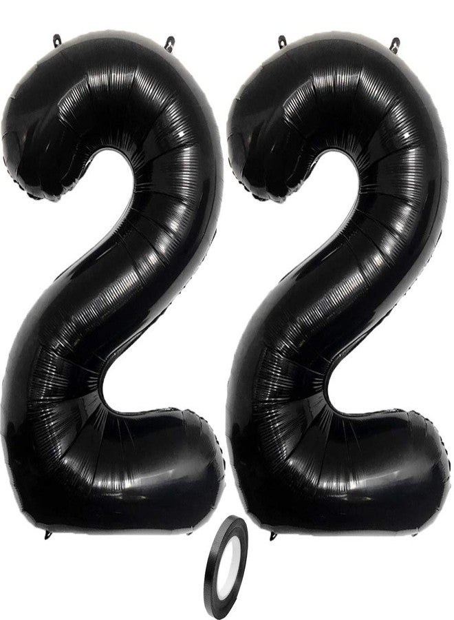 Jurxy Large Foil Mylar Balloons 40 Inch Black Number Balloons Giant Jumbo Birthday Balloons for Birthday Party Decorations -Black 22 - Image 2
