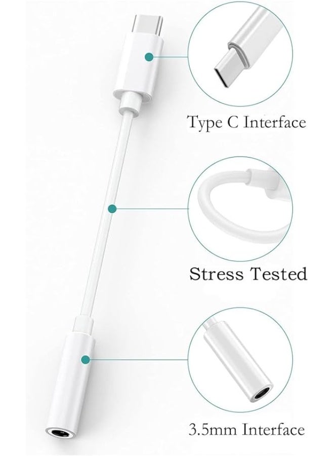 MHM USB C to 3.5 mm Headphone Jack Adapter for iPhone 15/15 Pro/Pro Max/Plus, Type C Aux Dongle Cable for Samsung Galaxy S23/S23/S22/S21Ultra, MacBook, Note - Image 2