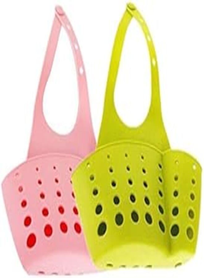 OR Kitchen Rack Hanging Basket Sink Drain Shelf Storage Bag for Bath Tools, 2 Pieces 