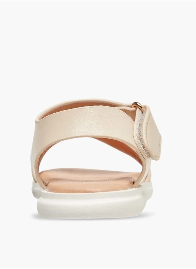 Flora Bella By Shoexpress Girls Butterfly Embellished Strap Sandals With Hook And Loop Closure Ramadan Collection