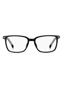 HUGO BOSS نظارة شمسية للرجال بتصميم مستطيل من الأسيتات BOSS 1670/F 41 - مقاس العدسة: 40.5 مم - أسود  - Image 3