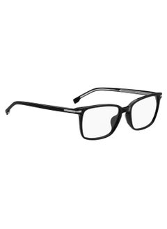 HUGO BOSS نظارة شمسية للرجال بتصميم مستطيل من الأسيتات BOSS 1670/F 41 - مقاس العدسة: 40.5 مم - أسود  - Image 2