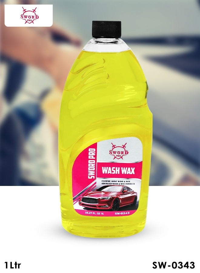Sword Pro Car Wash and Wax Washing Shampoo 1L- High Gloss Shine and Protection, SW-0343 - Image 1