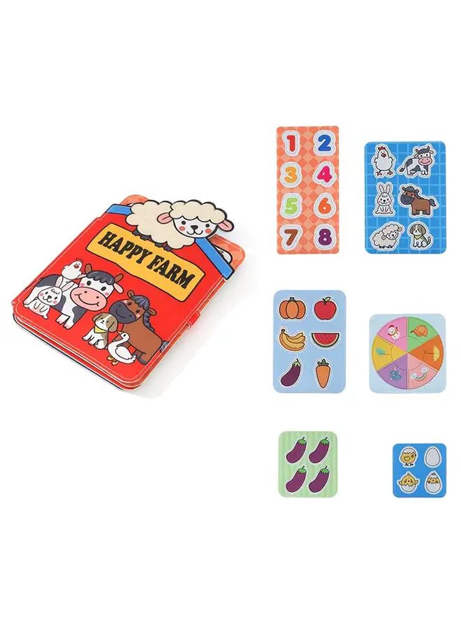 Farm Sticker Cloth Book Reusable Educational Toy for Kids Brain Development - Image 1