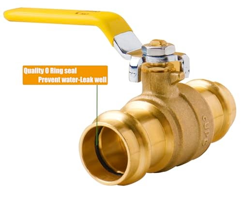 WHK 10 Pack 3/4" Press Propress Ball Valve Pro Press Ball Valve Fittings to Press into 3/4" Copper（Lead-Free,10PCS) - Image 4