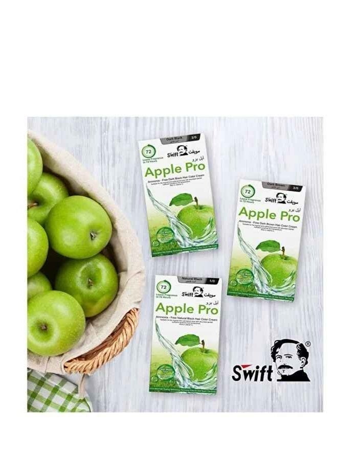 Swift Apple Pro Ammonia-Free Hair Color Cream, Natural Black, 100ml x 2 - Image 2