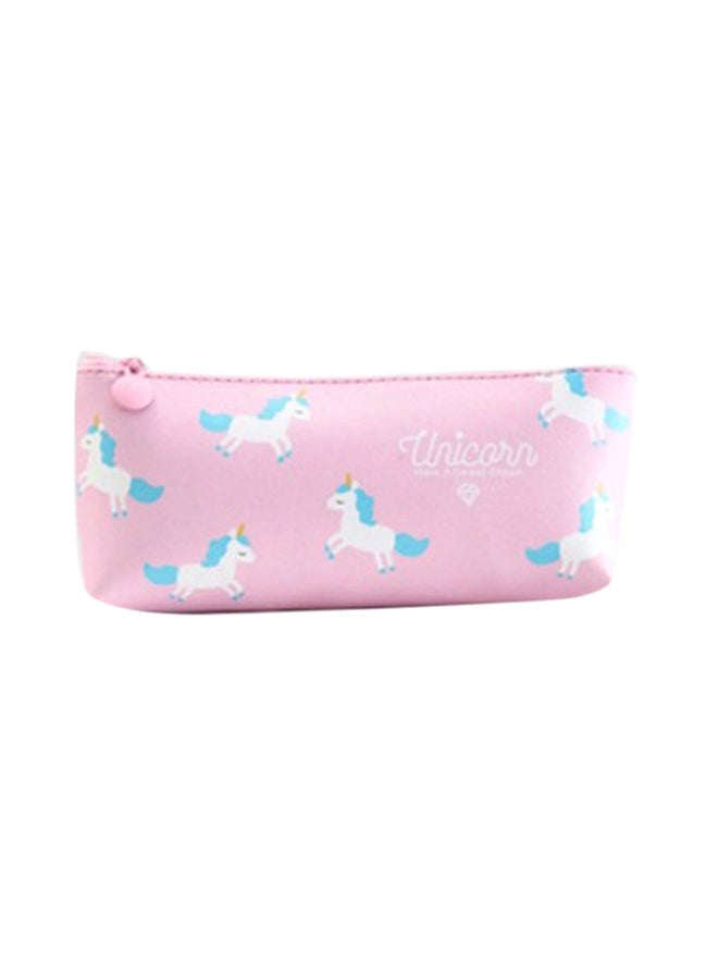 Cute Kawaii Unicorn Pattern Pencil Case Pink