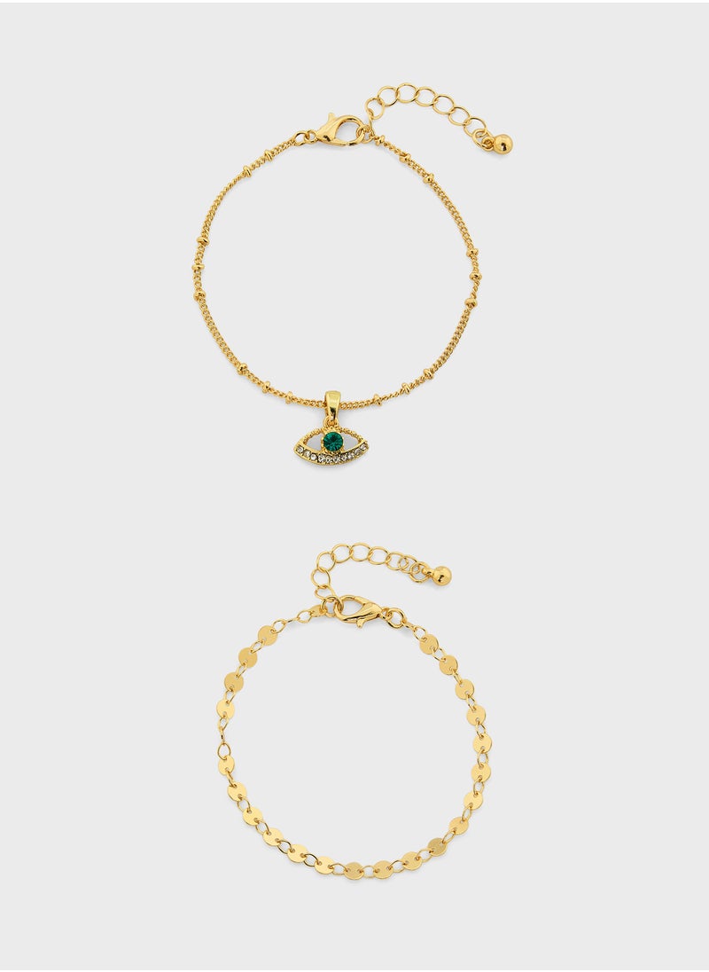 ELLA - 2 Pack Mix Evil Eye Bracelet - Image 1
