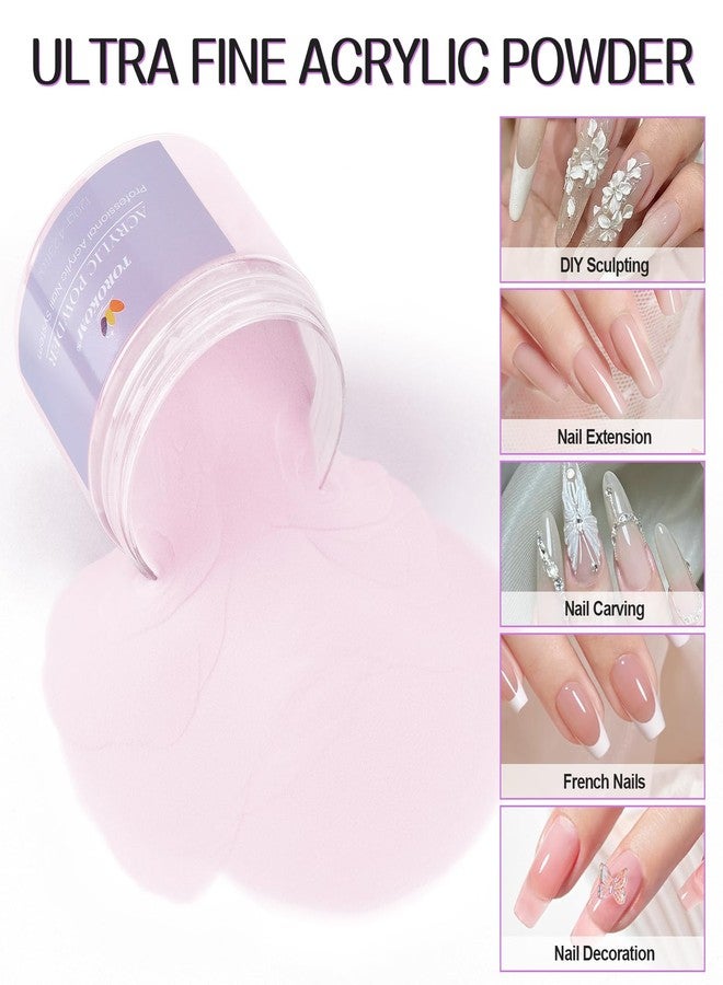 TOROKOM Pink Acrylic Powder, Acrylic Nail Powder Large Capacity Acrylic Dip Powder for Nails Self-Leveling Acrylic Extension Powders, 3D Nail Carving, Long-Lasting, No Nails Lamp Required, 120g/4.23oz - Image 3
