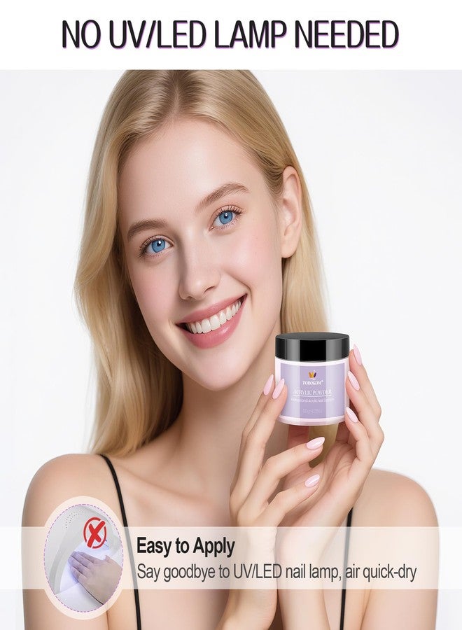 TOROKOM Pink Acrylic Powder, Acrylic Nail Powder Large Capacity Acrylic Dip Powder for Nails Self-Leveling Acrylic Extension Powders, 3D Nail Carving, Long-Lasting, No Nails Lamp Required, 120g/4.23oz - Image 2