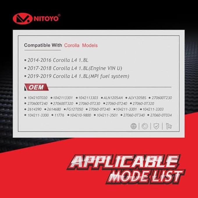 NITOYO 270600T240 Alternator Compatible with Toyota Corolla - Image 2