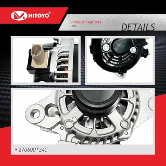 NITOYO 270600T240 Alternator Compatible with Toyota Corolla - Image 3