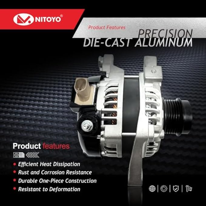 NITOYO 270600T240 Alternator Compatible with Toyota Corolla - Image 5