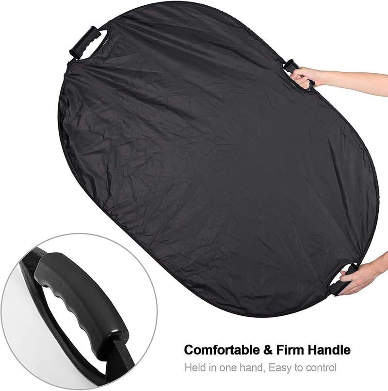 Selens 5-in-1 Oval Reflector with Handle for Photography Photo Studio Lighting & Outdoor Lighting (24 x 36 Inch) - Image 3