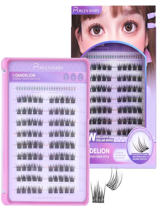 MLEN DIARY Natural Lash Extension Kit 114Pcs Cluster Lashes 10-12MM Wispy Eyelash Extensions Individual Lashes Kit Tweezers DIY at Home by MLEN DIARY - Image 1