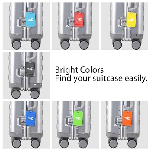 Aphlos Bright Colorful Luggage Tags, Soft Assorted Suitcase Luggage Bag Tags by Aphlos (7 Colors) - Image 2