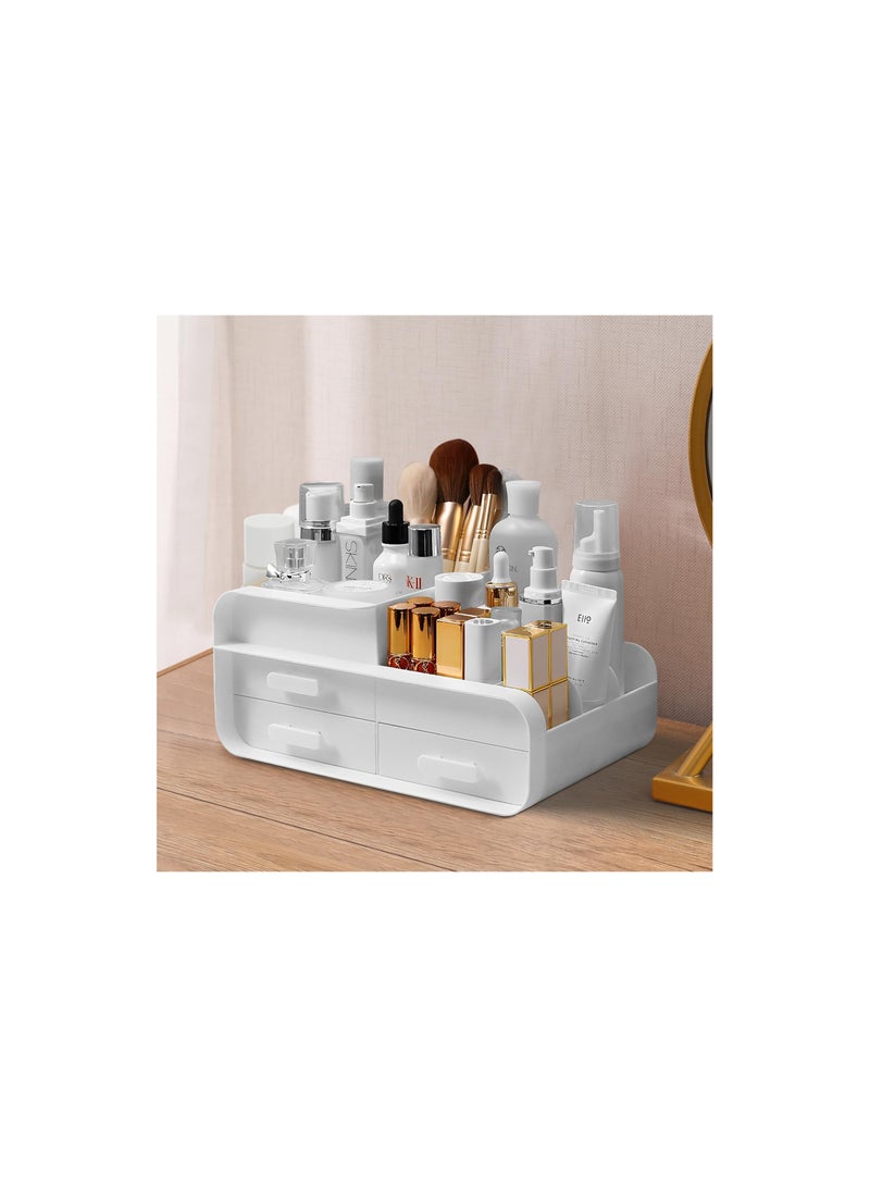 SYOSI Vanity Makeup Organizer with Multiple Compartments, Large Capacity Cosmetics Display Cases Acrylic Makeup Organizer for Cosmetics, Skincare, Makeup Brushes, Perfume, Jewelr for Bedroom&Bathroom - Image 1