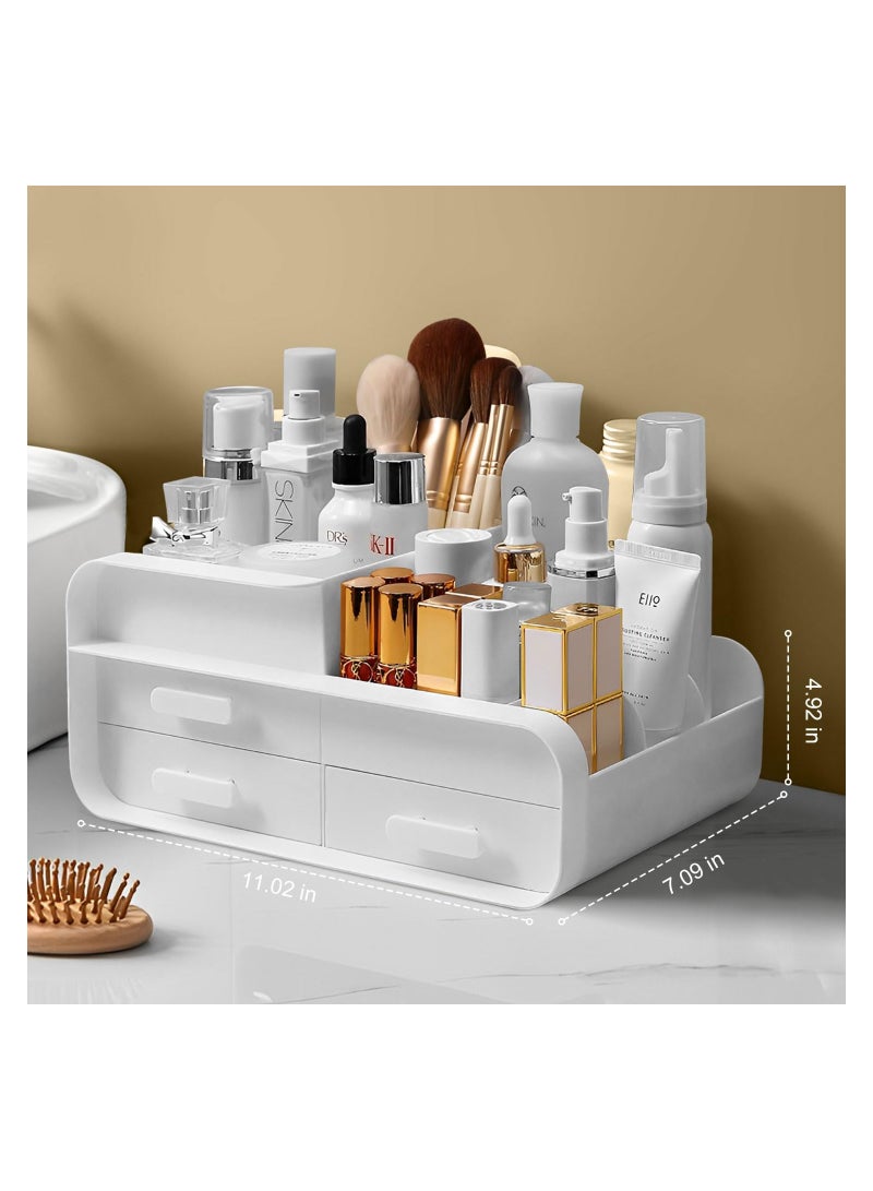 SYOSI Vanity Makeup Organizer with Multiple Compartments, Large Capacity Cosmetics Display Cases Acrylic Makeup Organizer for Cosmetics, Skincare, Makeup Brushes, Perfume, Jewelr for Bedroom&Bathroom - Image 4