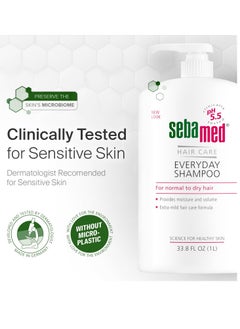 Sebamed seba med Everyday Shampoo for All Hair Types and Sensitive Scalp 33.8 Fl. Oz (1L) Hypoallergenic Dermatologist Recommended pH 5.5 Soap and Alkali Free  - Image 5