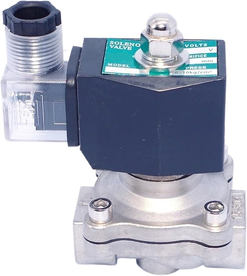 Stainless Steel 2 Way Solenoid Valve 3 4 Inch AC24V Shutoff Valve 1 Piece - Image 1