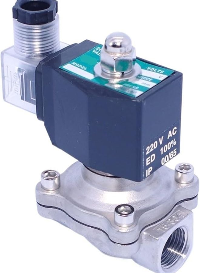 Stainless Steel 2 Way Solenoid Valve 3 4 Inch AC24V Shutoff Valve 1 Piece - Image 3
