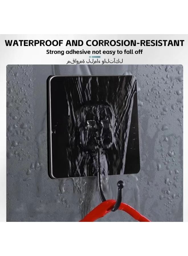 HaHaHai 30 Pcs Adhesive Wall Hooks, Heavy Duty Self Adhesive Hooks, No Drill Strong Sticky Waterproof Wall Hooks for Bathroom, Kitchen & Home Organization - Image 3