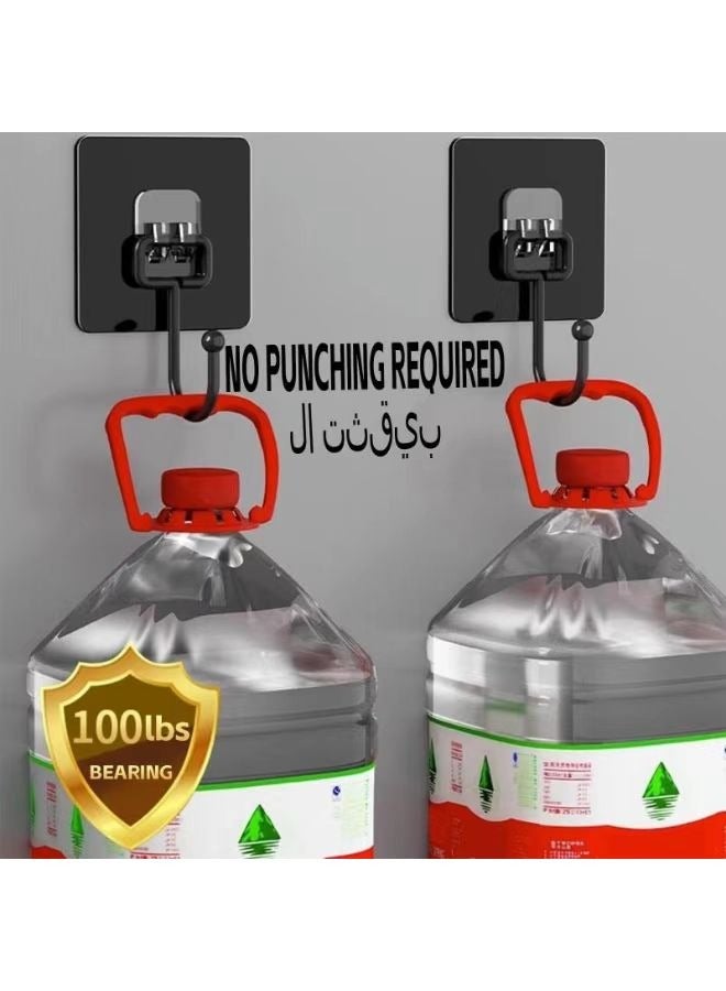 HaHaHai 30 Pcs Adhesive Wall Hooks, Heavy Duty Self Adhesive Hooks, No Drill Strong Sticky Waterproof Wall Hooks for Bathroom, Kitchen & Home Organization - Image 4