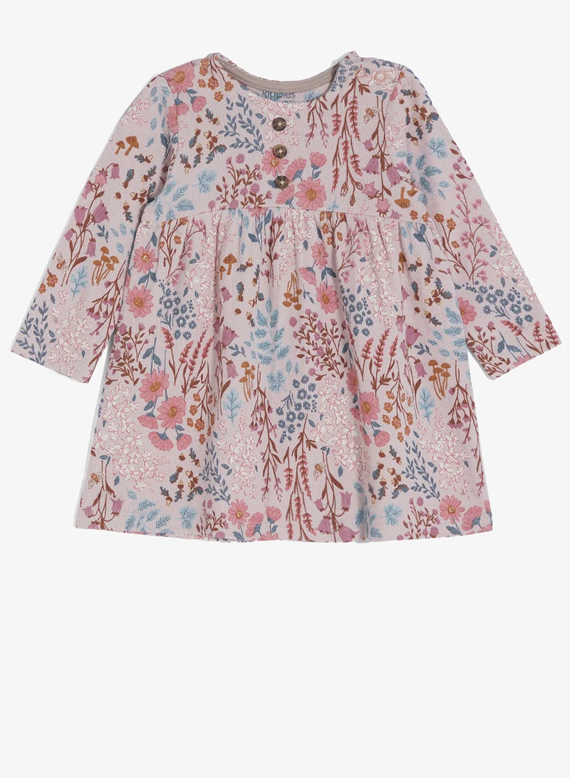 ريبلز مع نمشي طقم بناتي قطعتين بلوزة بأكمام طويلة وسروال