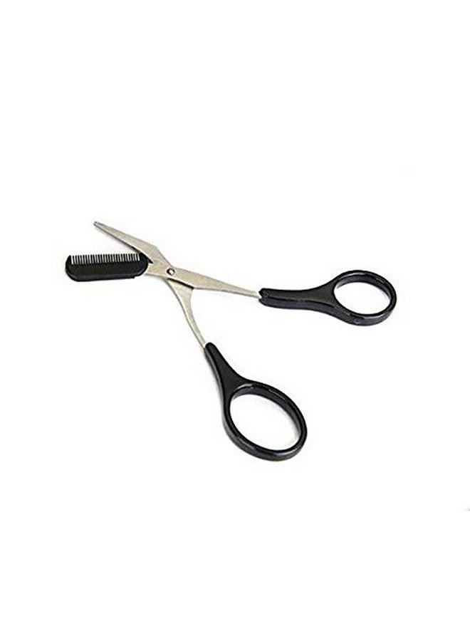 UPSTORE 1Pcs Black Professional Stainless Steel Eyebrow Grooming Shear Scissors With Plastic Comb(Detachable) Eyebrow Eyelash Hair Removal Shaper Shaping Tool Makeup Beauty Accessories For Men And Women - Image 4