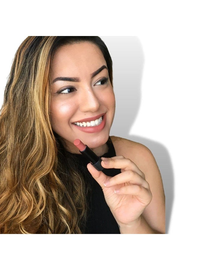 Ruby's Organics Semi-Matte Lipstick for Women All Indian Tones- Highly Pigmented, Moisturizing, Non Drying, Lightweight and Long Lasting- Lip Makeup, Synthetic Chemical Free- Nude Bare, 3.7g - Image 3