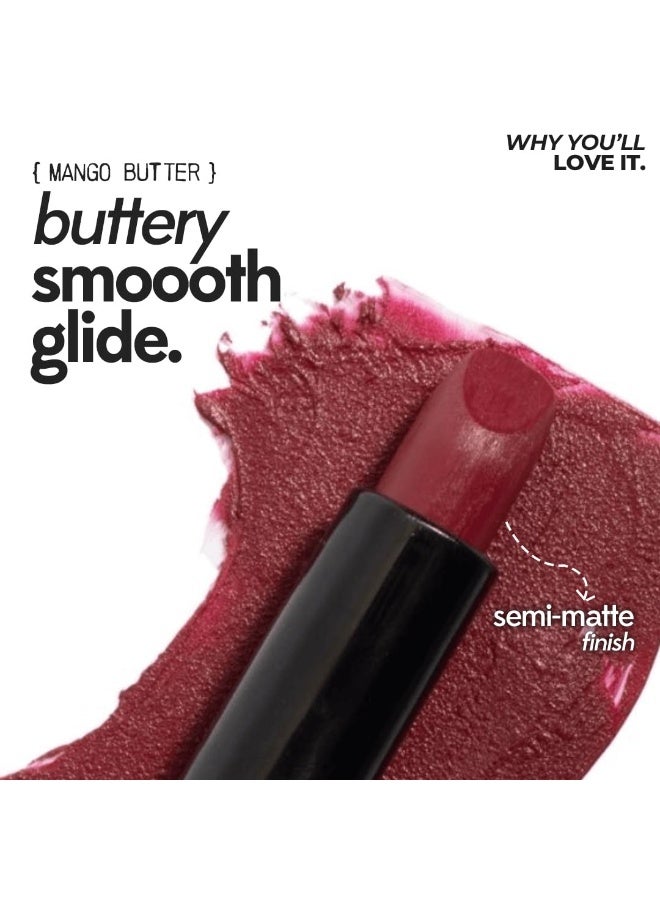 Ruby's Organics Semi-Matte Lipstick for Women All Indian Tones- Highly Pigmented, Moisturizing, Non Drying, Lightweight and Long Lasting- Lip Makeup, Synthetic Chemical Free- Nude Bare, 3.7g - Image 2