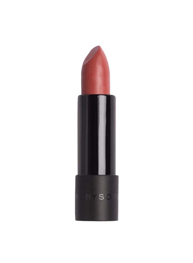 Ruby's Organics Semi-Matte Lipstick for Women All Indian Tones- Highly Pigmented, Moisturizing, Non Drying, Lightweight and Long Lasting- Lip Makeup, Synthetic Chemical Free- Nude Bare, 3.7g - Image 1