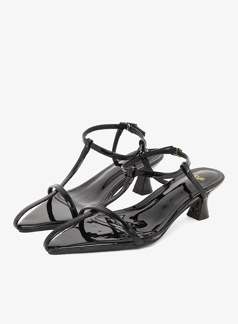 ستايلي صنادل بكعب رفيع بحمالات عادية - Image 2