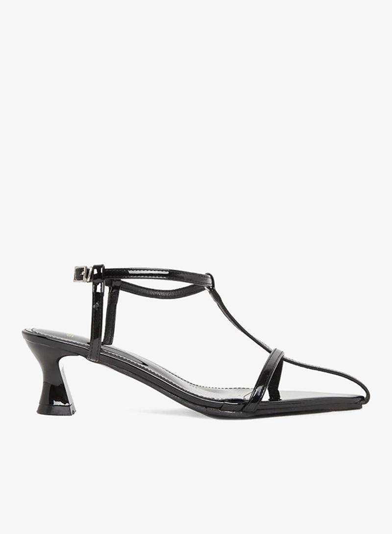 ستايلي صنادل بكعب رفيع بحمالات عادية - Image 1