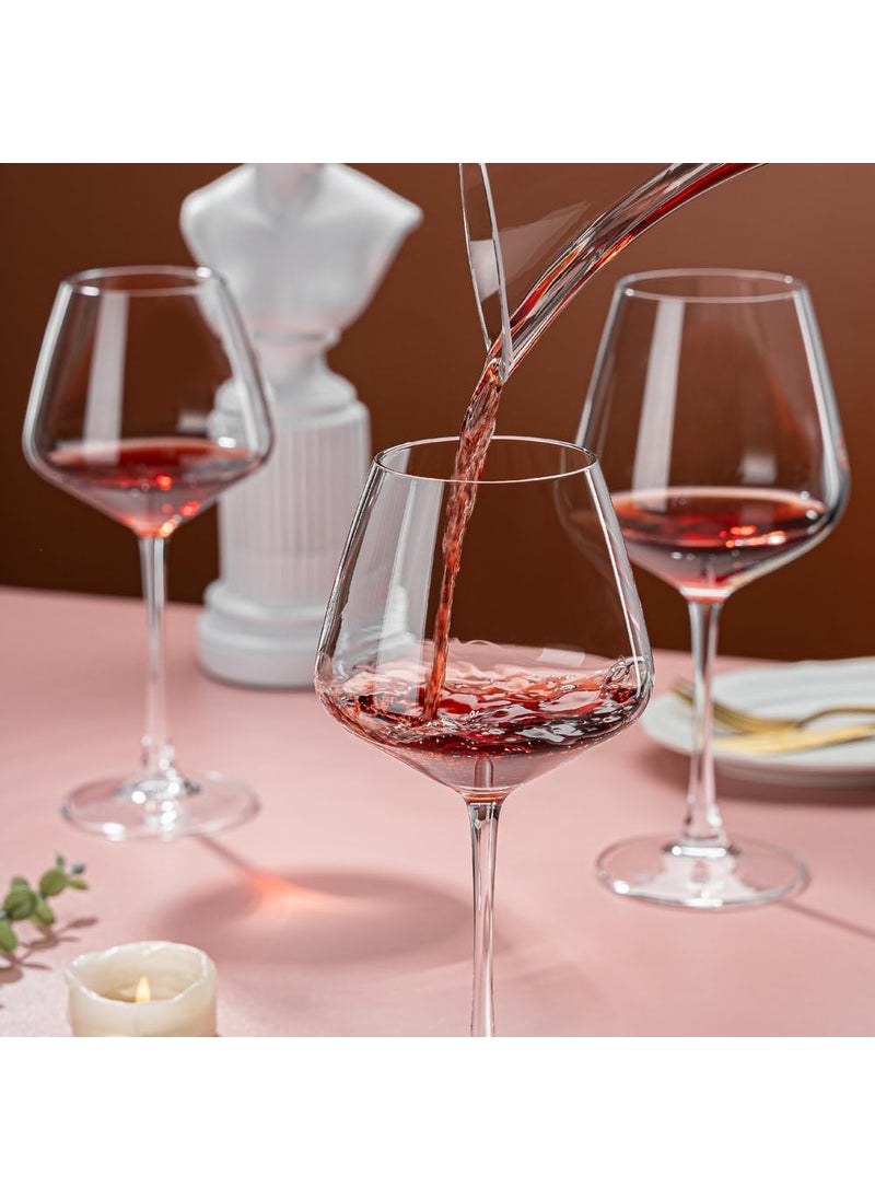 smart serve Smartserve Crystal Wine Goblet Glass Lead Free 440ml Set of 6 Gift Set  - Image 2