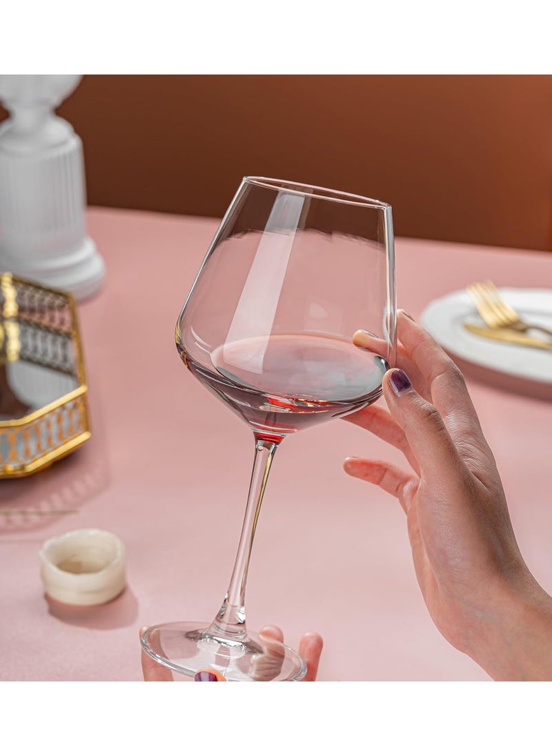 smart serve Smartserve Crystal Wine Goblet Glass Lead Free 440ml Set of 6 Gift Set  - Image 3