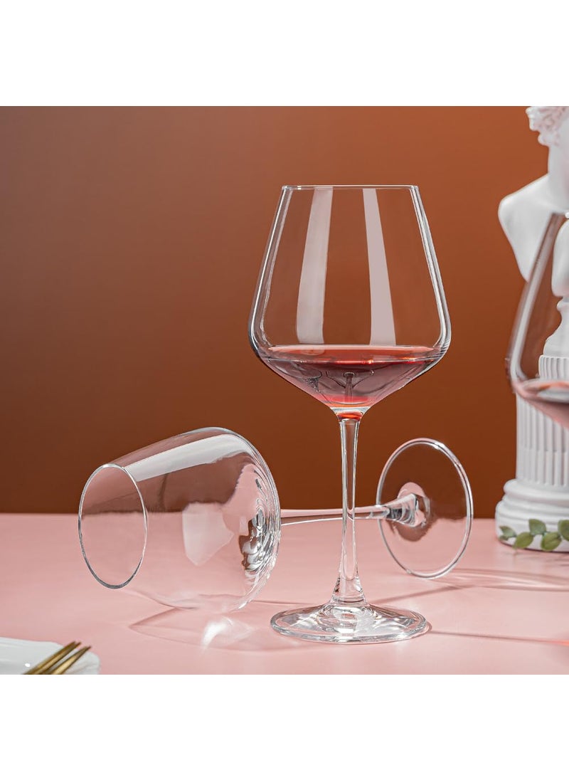 smart serve Smartserve Crystal Wine Goblet Glass Lead Free 440ml Set of 6 Gift Set  - Image 4