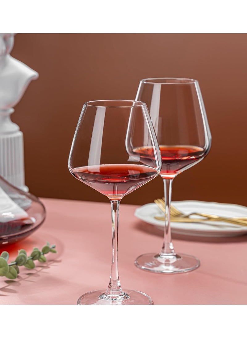 smart serve Smartserve Crystal Wine Goblet Glass Lead Free 440ml Set of 6 Gift Set  - Image 5