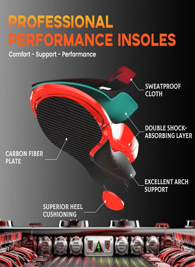 Welnove Carbon Fiber Insoles for Men: Enhance Sport Performance in Running & Jump for Athletes, Plantar Fasciitis Relief Inserts, XXXL, 13.5-14 Women, 12-13 Men - Image 4